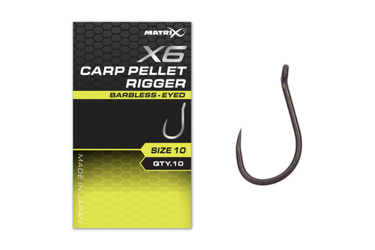 Matrix X6 Carp Pellet Rigger Hooks
