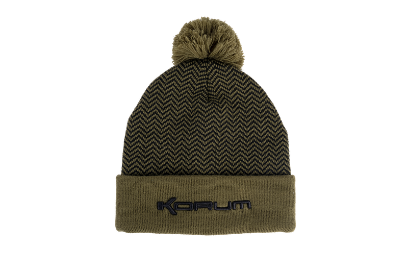 Korum Thermal Beanie Hat - Black/Olive