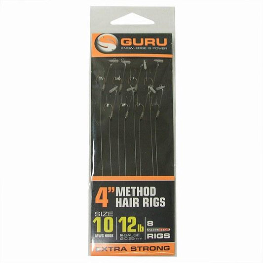 Guru 4 Inch MWG Method Hair Rig Speed Stop Hooks To Nylon 