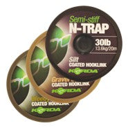 Korda N-Trap Gravel Brown Semi Stiff Coated Braid Hook Link