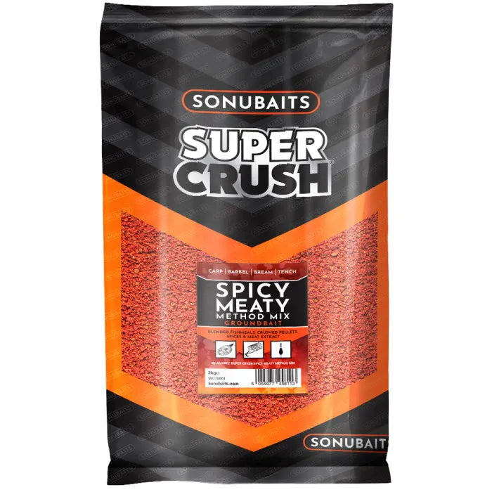 Sonubaits Super Crush Spicy Meaty Method Mix Groundbait